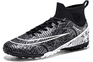 WEJIESS Uomo Scarpe da Calcio High Top Spikes Gioventù Formazione all'aperto Scarpe da Calcio Professionale Atletico Sport Scarpe Turf Trainers