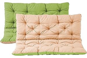 Meerweh 74088 Coussin réversible avec Dossier pour Banc Vert 150 x 98 x 10 cm