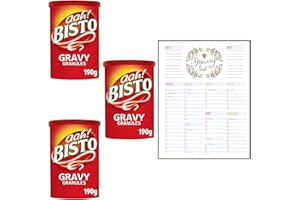 THINK OUTSIDE THE GIFT Gravy Granules Bundle which Contains Bisto Gravy Granules 190g - Pack of 3 with Grocery List Card