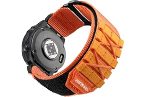 Bandletic Pasek do zegarka Garmin Fenix 7X, 6X Pro, Instinct 2X, Epix 2 Pro, 26 mm, Fenix 6X, 5X, Enduro 2, Tactix 7 Pro, Descent MK2i, Fenix 3, nylonowy, zamiennik, z szybkozłączką Quick Fit