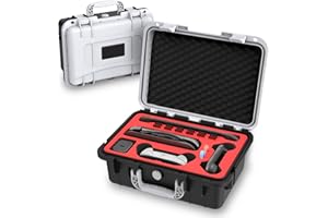 LXFEIFANTECH wasserdichte große Tragetasche, kompatibel mit Nintendo Switch 2, professionelle Hartschalen-Reisetasche für 12 Spielkarten, All-in-One-Aufbewahrungsorganizer für Zubehör, schwarz-weiß