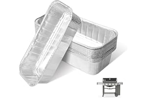 AJinTeby Grease Tray Liners Compatible with Weber 6417 Grill Drip Pans, Disposable Aluminum BBQ Foil Grease Tray Fits for WeberSmokeFire and Summit, for Weber 28''/36" Griddle Parts, 6498, 15 Pack