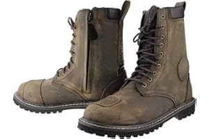 VPR Viper R30 Leather Motorcycle Touring Boots - Motorbike Riding Rugged Boot for Men CE Approved Waterproof