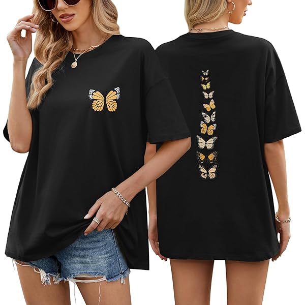 T-shirt Femme Col V T-shirts Oppositen Femme Col V | Coupe Ample Manches Courtes Coloris Unis Haut Ample été