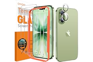 QsmQam für iPhone 17 für Panzerglas 6,3 Zoll [3 Stück] + Kamera Panzer Schutz für Kameraschutz [1 Stück], Militärstandard Bruchsicherer, Ultra Top 9H+ Glas, Mit Hilfsinstallationsgerät