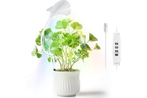 Diivoo Grow Lights for Indoor Plants, LED Full Spectrum Plant Light, 360 Spin Gooseneck and Height Adjustable Grow Light with Auto On/Off Timer 4/8/12/18H