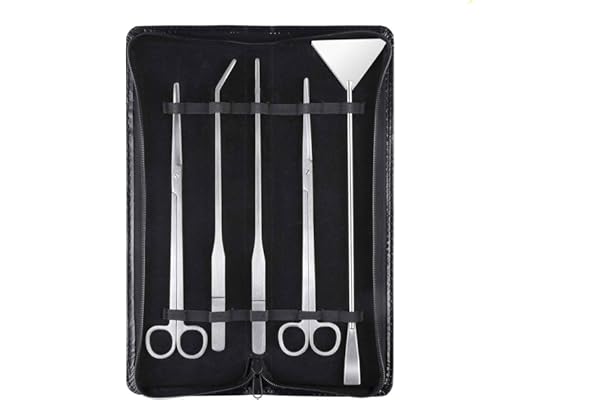 minerlele Aquarium Aquascaping Kit 5 en 1 INOX Aquarium Tank Plante Aquatique Outils Ensembles Pinces Ciseaux spatule