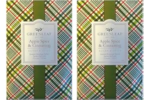 Greenleaf 2 pack of APPLE SPICE & CINNAMON Scented Sachet Bag, Drawer Fragrance Wardrobe Air Room Freshener for Living Room Bedroom Bathroom Laundry Basket Radiator or Car