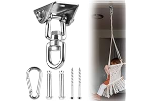 Aoligei Ganchos Techo Suspensión, 450 KG Gancho de Techo, Anclaje para Pared de Techo con Tornillos y Pared, Anclaje Pared para Colgar Hamaca Columpio, Sillon Colgante y Saco Boxeo