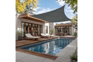 Green Bay Sun Shade Sail Outdoor Garden Patio Party Sunscreen Awning Canopy 98% UV Block Square Anthracite With Free Rope(2x2m)