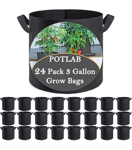 Lot De 6 Sacs De Plantation En Tissu Non-Tissé 3 Gallons - Pour Pommes De Terre, Tomates, Légumes Et Herbes | Réutilisables