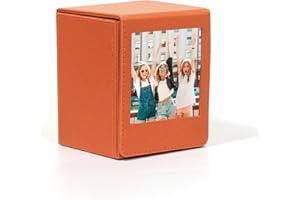 Aisnyho Bilderhalter für Fujifilm Instax Square SQ1 SQ20 SQ40 SQ10 SQ6 SP-3 Sofortbildkameras, quadratische Fototasche, Aufbewahrungsbox für 72 x 86 mm Filme/Fotos/Kpop-Fotokarten usw, braun,