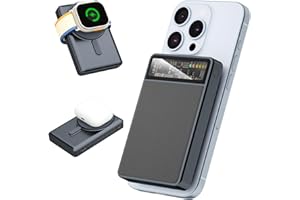 KPON Magnetyczny bezprzewodowy powerbank, 10000 mAh, 3 w 1 Magsafe Power Bank,magnetyczna bateria do iPhone15/14/13/12/11/Samsung/Google,airpod