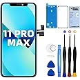 DTD for iPhone 11 Pro Max Screen Replacement LCD 6.5" Full HD Display 3D Touch Digitizer Frame Assembly with Face ID，Repair Tools Repair Kit Adhesive, Screen Protector Model A2161, A2220, A2218
