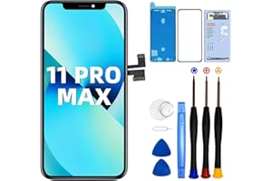 DTD LCD Display für iPhone 11 Pro Max Bildschirm Ersatz 6.5'' Touchscreen iPhone 11 Pro Max Display Digitizer iPhone 11 Pro Max Rahmen Montage Reparaturwerkzeug mit Modell A2161, A2220, A2218