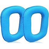 kwmobile Replacement Ear Pads Compatible with Logitech G430 / G35 / G930 / F450 - Earpads Set for Headphones - Blue