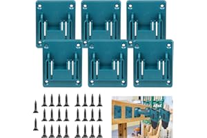 JJXNDO Wandhalterung Werkzeughalter für makita 18V Elektrowerkzeug Bohrwerkzeuge Halterung Maschinenhalter Werkstatt Speicherung(6 Stück Blau)