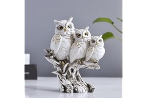 ODMYZG Owl Figurines,Cute Owls Statue,Small Decor Items,Sculpture Ornament for Home Office Tabletop.Gifts for Owl Lover.