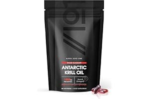 ALPHA01 Antarctic Krill Oil 1000mg | Wild-Caught, High Omega 3s EPA, DHA, Astaxanthin & Phospholipids | 2 Months Supply | Sustainably Sourced – Halal, 60 Softgels