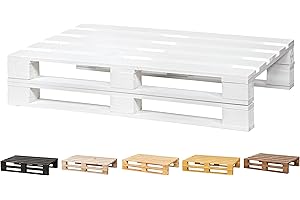 PALETS TALAVERA Banco DE PALETS Lijado Y Cepillado - Interior/Exterior Nuevo Sillon PALETS/Banco para Patio (120cm X 80cm, Blanco)