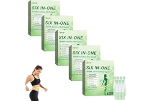 YESTREE HHVB Six-in-One Health Solution Oral Liquid, 6-in-1 Abnehmen Tropfen, 6-in-1 Orale Lósung, Orale Flüssigkeit, Natürliche pflanzlichen Extrakten, Peptid Komplex Serum für Frauen und Männer (5 Stück)