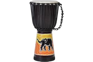 CIFFRE 50cm profesjonalny bęben djembe bęben bongo bęben krzewowy bęben perkusyjny motyw słonia styl afrykański - (bardzo dobry instrument dla pań i nastolatków dobry bas)