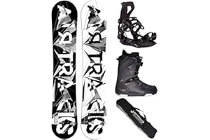 AIRTRACKS Snowboard Set (Paquete Completo) Tabla BWF Extra Wide (Hombre)+Fijaciones Master+Botas+SB Bolsa Nuevo 155 159 161 165 168 171