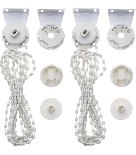 Kit Riparazione Tende A Rullo NICOLA 32 Mm | Staffe, Catena 3m E Accessori Per Ricambio Universale Tende Bianche