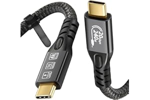 CHENLENIC Kabel USB-C 3.2 Gen 2 20 Gb/s, 4K 60 Hz UHD Video 5 A / 240 W, PD3.1 Kabel szybkiego ładowania z chipem E-Mark, kompatybilny z Thunderbolt 3/4, między innymi do MacBook Pro, Samsung Galaxy, Pixel,