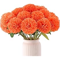 Mazzi di fiori artificiali da 27,9 cm, con 10 garofani, resistenti ai raggi UV, non sbiadiscono, mini petali di seta di garofano, piante finte, per oggetti di scena fotografici, decorazioni per la