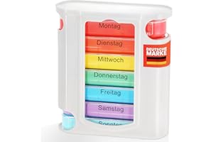 MC-Trend Tablettenbox 7 Tage mit 4 Fächern pro Tag – große Pillendose & Wochendispenser – Medikamentenbox in Stückzahl wählbar: 1, 2, 6, 12, 24 oder 48 Stück