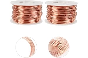 AMSNINK 2 Stück kupferdraht 0,2 mm*10 m, Kupferlackdraht, copper wire, kupferkabel, kupferspirale, kupferlackdraht, kupferlackdraht, Isoliert Magnetdraht zur Herstellung eines Elektromagnet-Motormodells