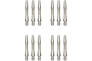 Red Dragon Plain Aluminium Extra Short Dart Shafts - 4 sets pro packung (12 wellen in total) & Red Dragon Checkout Card