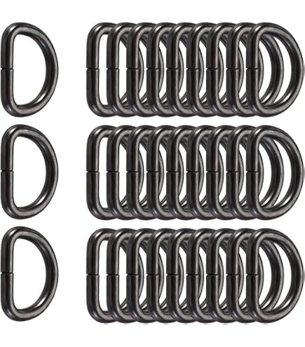 9 Stück D-Ringe Aus Aluminium, Geschweißt, Silberfarben – Innere Breite 50 Mm, Für Gürtel & Rucksäcke