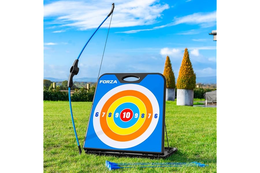FORZA Kids Bow & Arrow Set for Children – Beginner Archery Set with Bow, 3 Suction Cup Arrows & 2-in-1 Target Storage Box – Indoor & Outdoor Garden Game