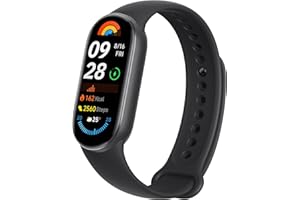 Xiaomi Smart Band 9 Fitness Tracker, AMOLED Display with 1200 Nits, Sp02 Tracking, Sleep and Heart Rate Monitor, Notifications, 5ATM Waterproof, Mi Fit App, Midnight Black