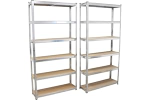 ‎TRUTZHOLM TRUTZHOLM® 2X Schwerlastregal Steckregal 200x100x30 Archivregal Schwerlastregal Lagerregal Kellerregal Metallregal Regal Garagenregal Aktenregal