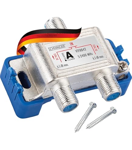 Axing BVE 60-01 BK-Verteiler 6-fach basic-line | für Kabelfernsehen und