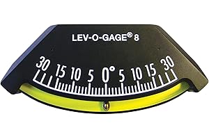 Sun Company Lev-o-gage 8 - Heel Angle Clinometer | High-Resolution Clinometer for Modern Boats | Mounts on Bulkhead