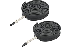 WEIYINGSI Pneus 700x23-25c pour Vélo de Route, Chambre à air 700×23/25c avec Chambre à Air en Butyle Lourd de 48 mm à Valve Presta Premium - Lot de 2