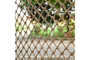 RZM Child Safety Net Stair Balcony Railing Protection Net Heavy Duty Hemp Rope Cargo Net Outdoor Hammock Playground Bird Nets(8mm/10cm) (Size : 2 * 6m(7 * 20ft))