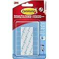 Command Mini Clear Refill Strips for Command Decorating Clips - 40 Adhesive Strips - Hanging Clips for Decorations and Fairy Lights - Damage Free Hanging