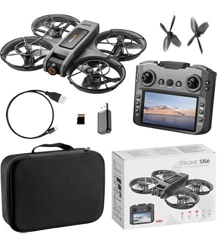 Drone KY102 Avec écran LCD Sur Télécommande - Transmission Vidéo Temps Réel - 2 Batteries - Fonctions Waypoint Et évitement D'obstacles
