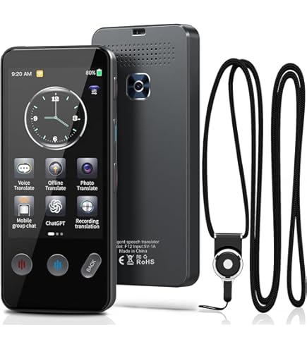 Traducteur Instantané AI T22 - 142 Langues En Ligne, 18 Hors Ligne | Écran 5.5", Appareil Photo 5MP, Autonomie 12h