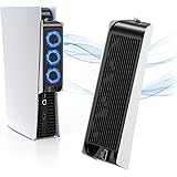 KIWIHOME PS5 Lüfter mit LED-Licht, verbesserter leiser Lüfter mit 3 Lüftern und Controller-USB-Anschluss für PS5 Digital Edit