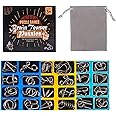 Holzsammlung Set of 24 Brain Teaser Metal Wire Puzzles, Classical Mini Metal Puzzles Set, Mind Game IQ Challenge Puzzle Games IQ Test Toy Knots Lock Puzzle Gift for Adults Teenagers Kids