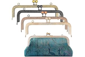 MEIYIFAN 4PCS Chiusure per Borse Clic Clac,20.5cm Telaio in Metallo Chiusura, Quadrato Borsa Telaio Metallico Chiusure,per Borsa per Borse Artigianali Portamonete Fai da Te Borsa Donna（4 Colori ）