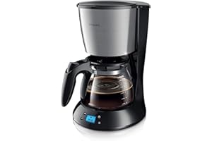 VERSUNI Philips HD7459/20 Cafetière filtre programmable, 1.2L, 1000W, Stop goutte, indicateur d'eau avec voyants lumineux