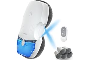 ‎FMART Fmart T10 Window Cleaning Robot Automatic Two-Way Spray System with Triple Safety System, Intelligent Navigation, Remote Control, for All Smooth Surfaces, with 10 Wipes