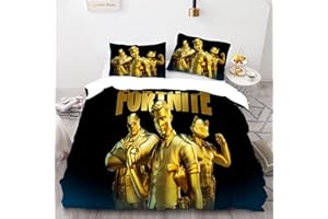 ENFUNT-HOME Personnage de Jeu Housse de Couette 220x240cm, Garçons Filles3D Parure de Lit pour Enfants 100% Polyester avec 2 Taie d'oreiller 65x65cm